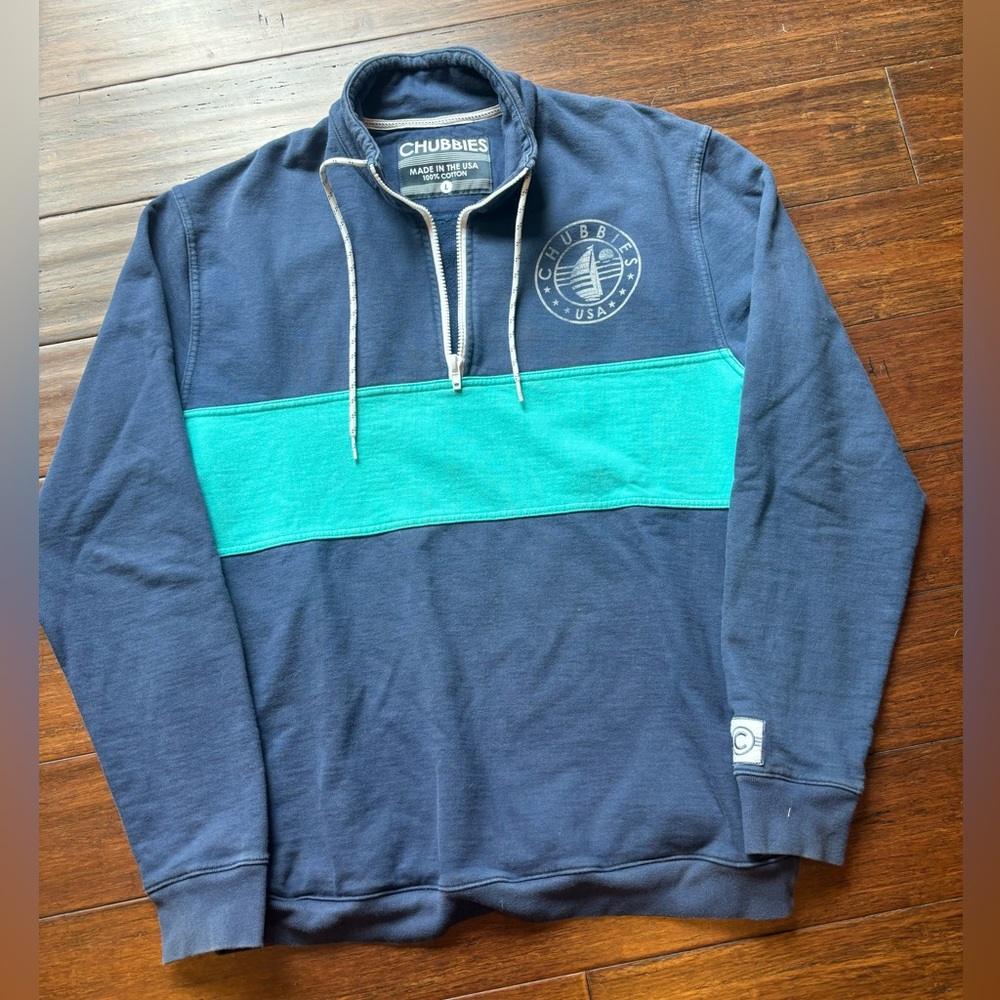 Chubbies Weekender 1/4 Zip Pullover Sweatshirt Sw… - image 1